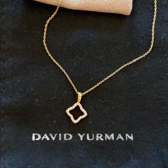David Yurman Jewelry - David Yurman Quatrefoil pendant, 18kt Gold